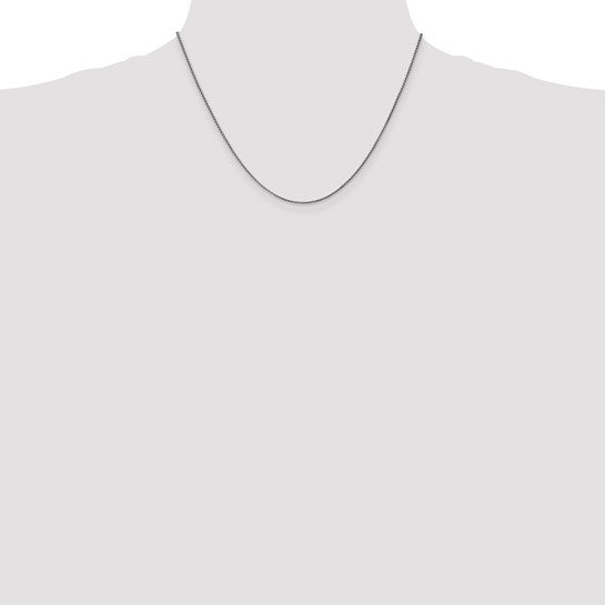 Ben Garelick 10K White Gold 1.25mm Diamond Cut Spiga Chain, 18 Inch