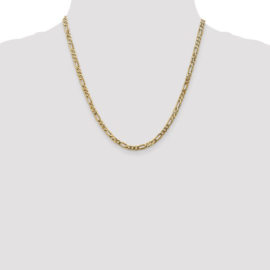 Ben Garelick 10K Yellow Gold 4mm Flat Figaro Chain, 20 Inch