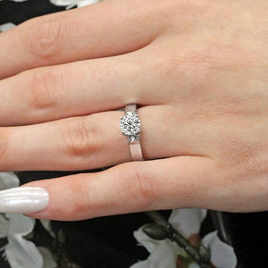 Barkev's High Polish Cathedral Diamond Engagement Ring