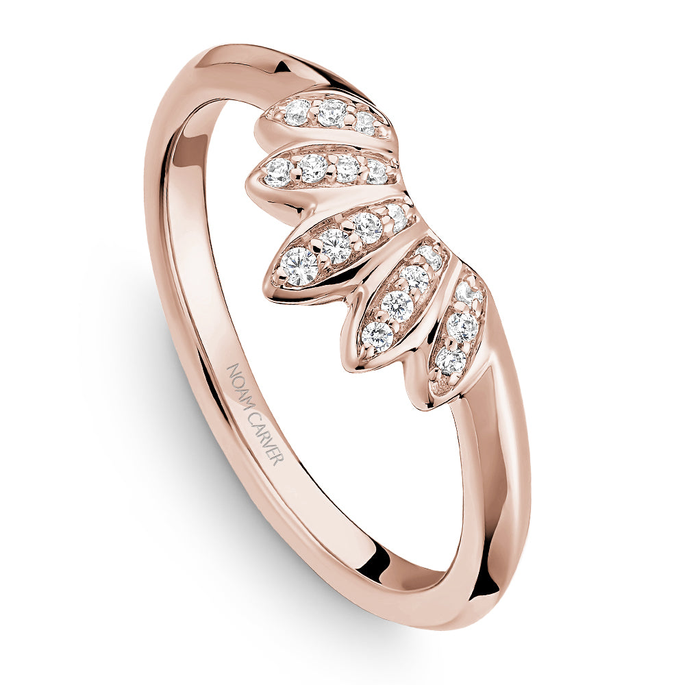 Noam Carver Rose Gold Tiara Diamond Wedding Band