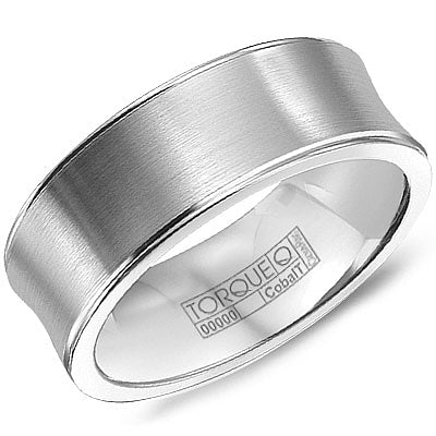 CrownRing Cobalt Concave Sandpaper Center Wedding Band