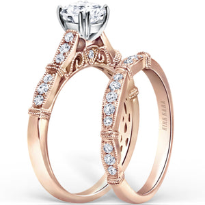 Kirk Kara "Stella" Vintage Style Diamond Engagement Ring
