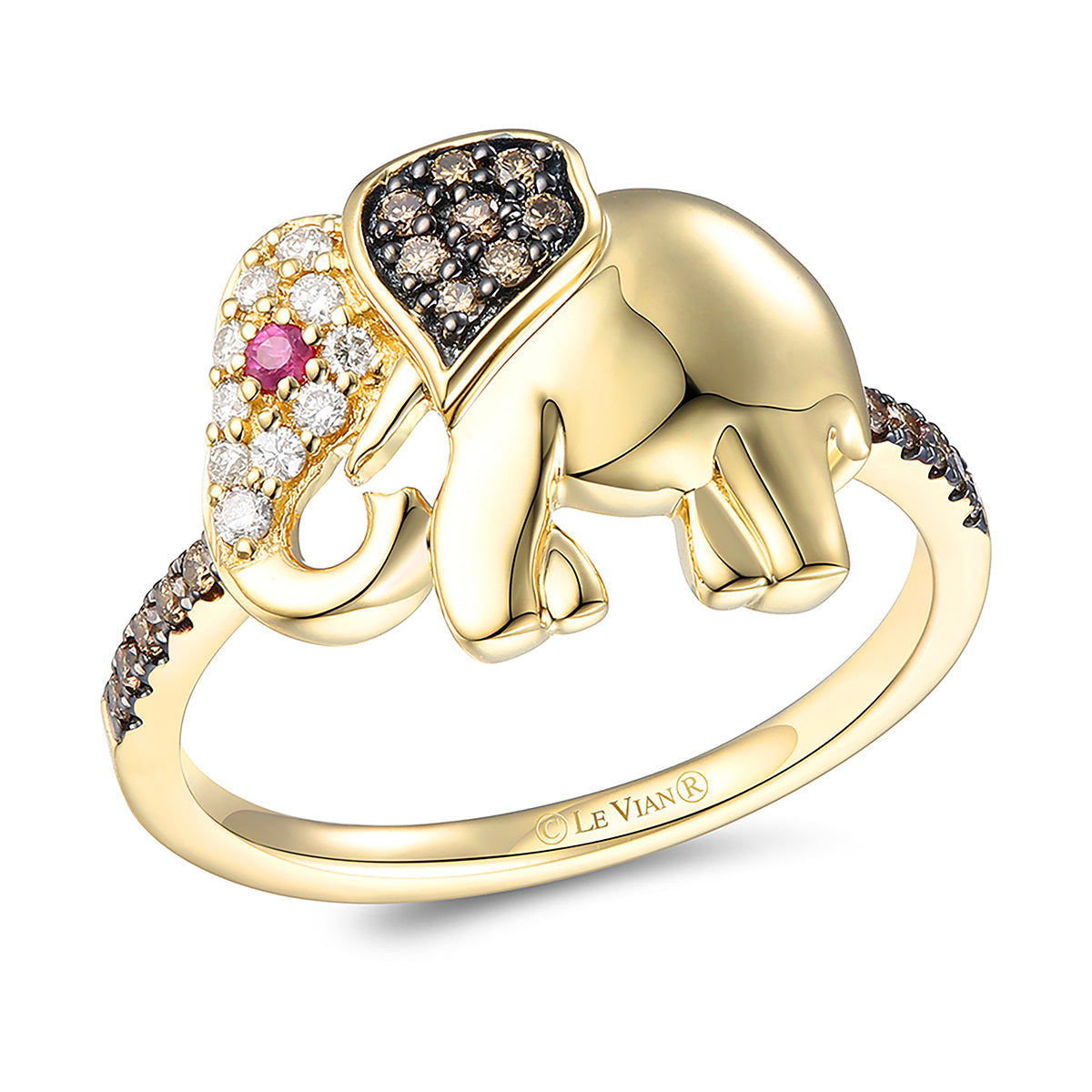 Le Vian 14K Yellow Gold Chocolate Diamond Elephant Ring