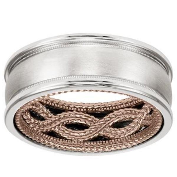 Artcarved Men's Two-Tone 8.5mm Wedding Band