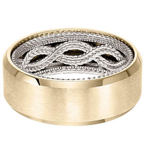 Artcarved Men's Two-Tone 8.5mm Wedding Band