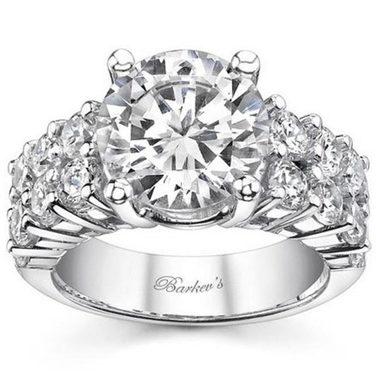 Barkev's Double Row Shared Prong Set Diamond Engagement Ring