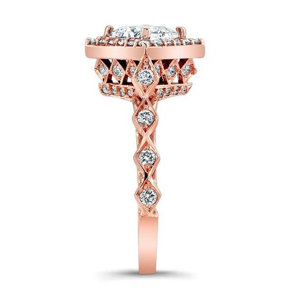 Barkev's Halo Prong Set Princess Cut Diamond Engagement Ring
