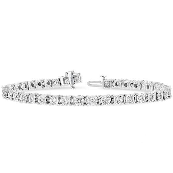 Ben Garelick 14K White Gold Three Carat Diamond Tennis Bracelet