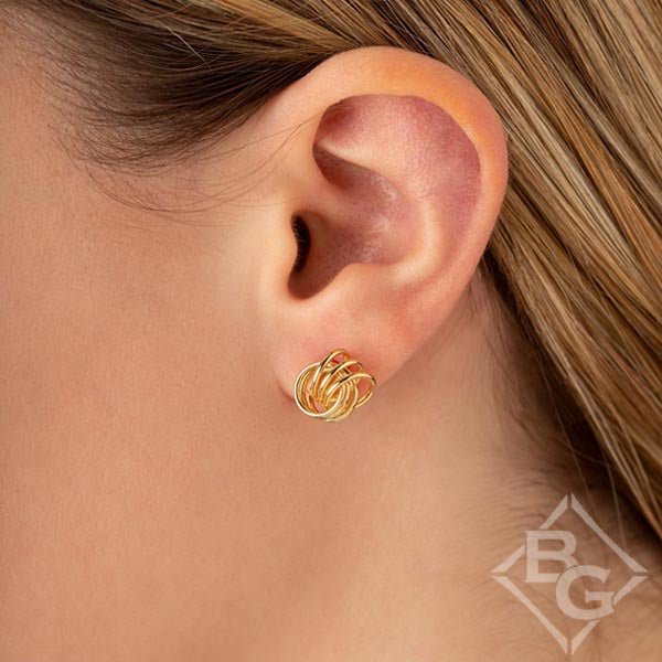 Ben Garelick 14K Yellow Gold Coil Knot Earrings