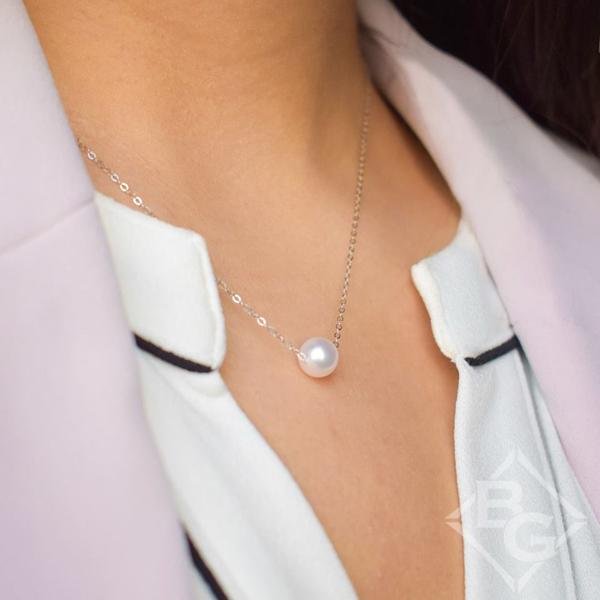 Ben Garelick 16" 14K White Gold 5.5MM "Add-A-Pearl" Cultured Pearl Necklace