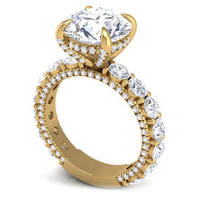 Load image into Gallery viewer, Ben Garelick Alpha 4 Carat Round Diamond Engagement Ring with Large Side Diamonds
