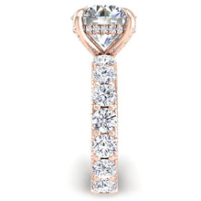 Load image into Gallery viewer, Ben Garelick Alpha 4 Carat Round Diamond Engagement Ring with Large Side Diamonds

