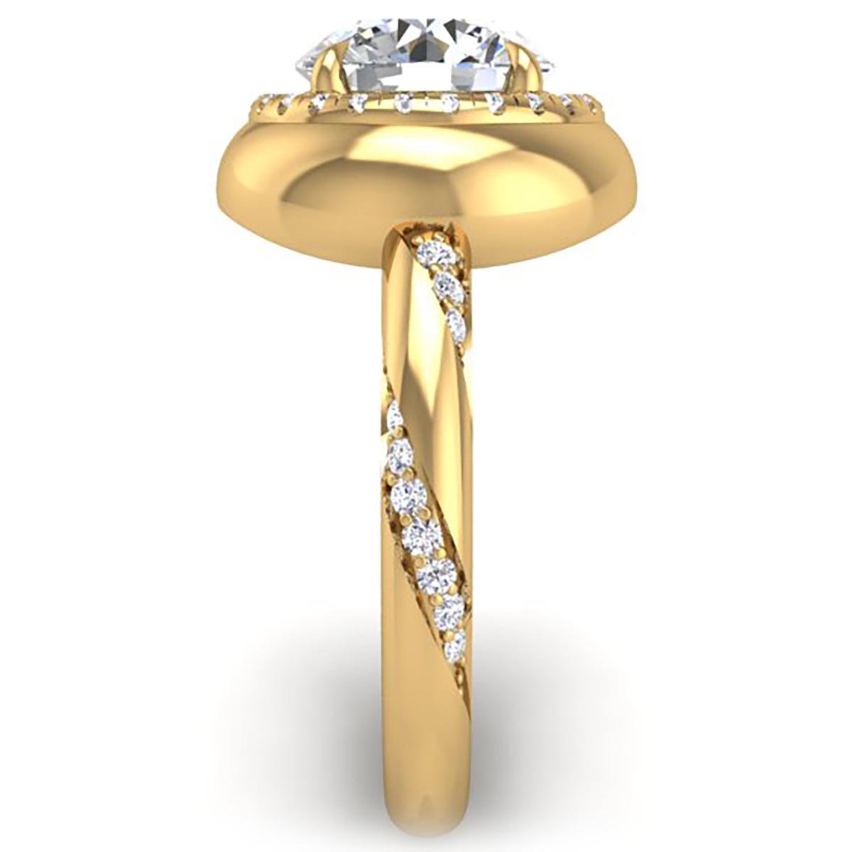Ben Garelick Button Diamond Engagement Ring