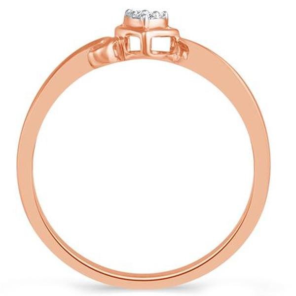 Ben Garelick Rose Gold Heart Shape Swirl Promise Ring