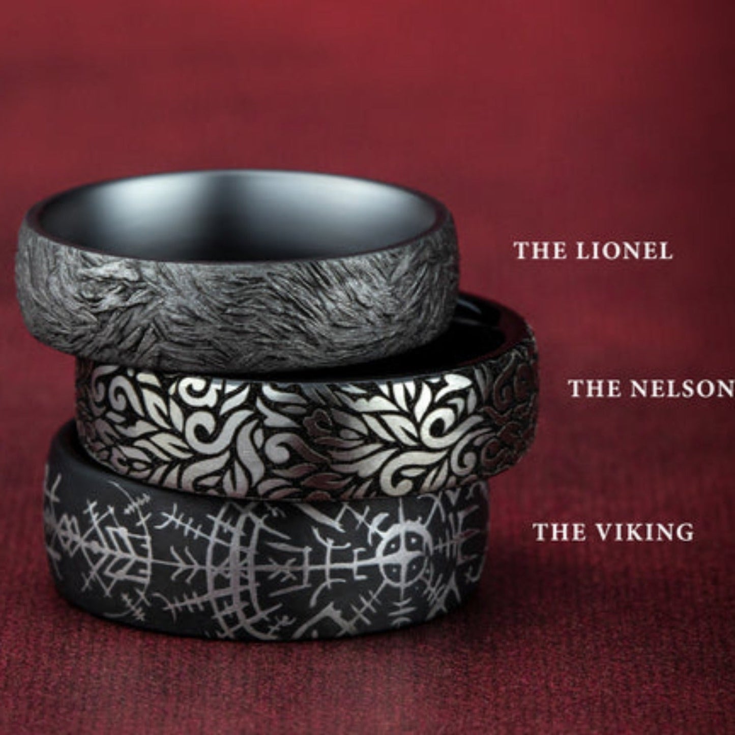 Benchmark "The Viking" 8MM Dark Tantalum Wedding Band