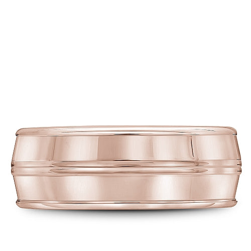 Bleu Royale Rose Gold Knife Edge Wedding Band