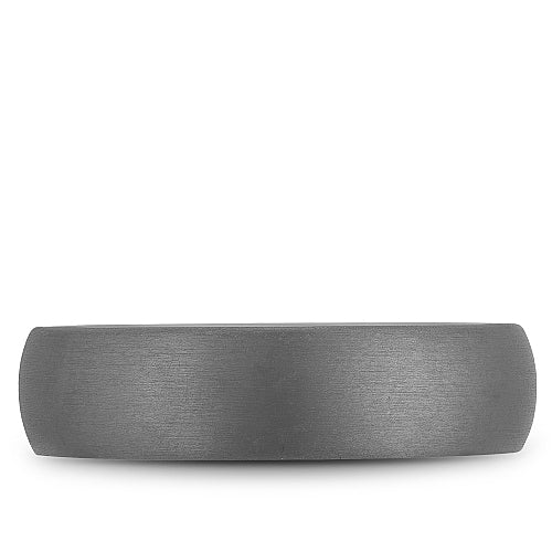 Bleu Royale Frosted Grey Tantalum White Gold Wedding Band