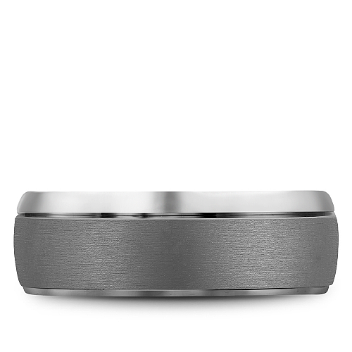 Bleu Royale Contemporary Two-Tone White Gold & Tantalum Wedding Band