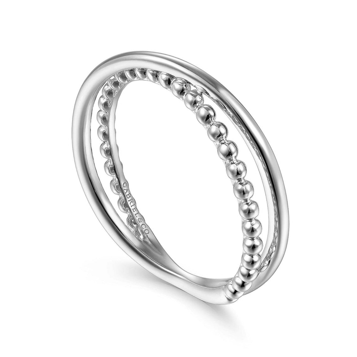 Gabriel & Co. Bujukan Ball Criss Cross Ring