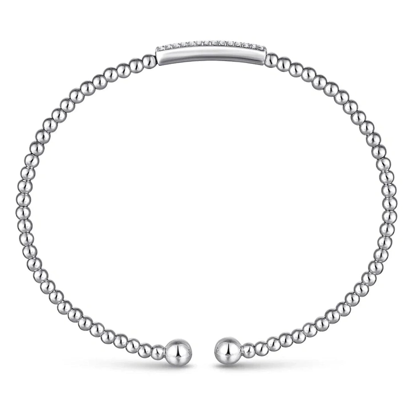 Gabriel & Co. Bujukan Mini Diamond Bar Bead Cuff Bracelet