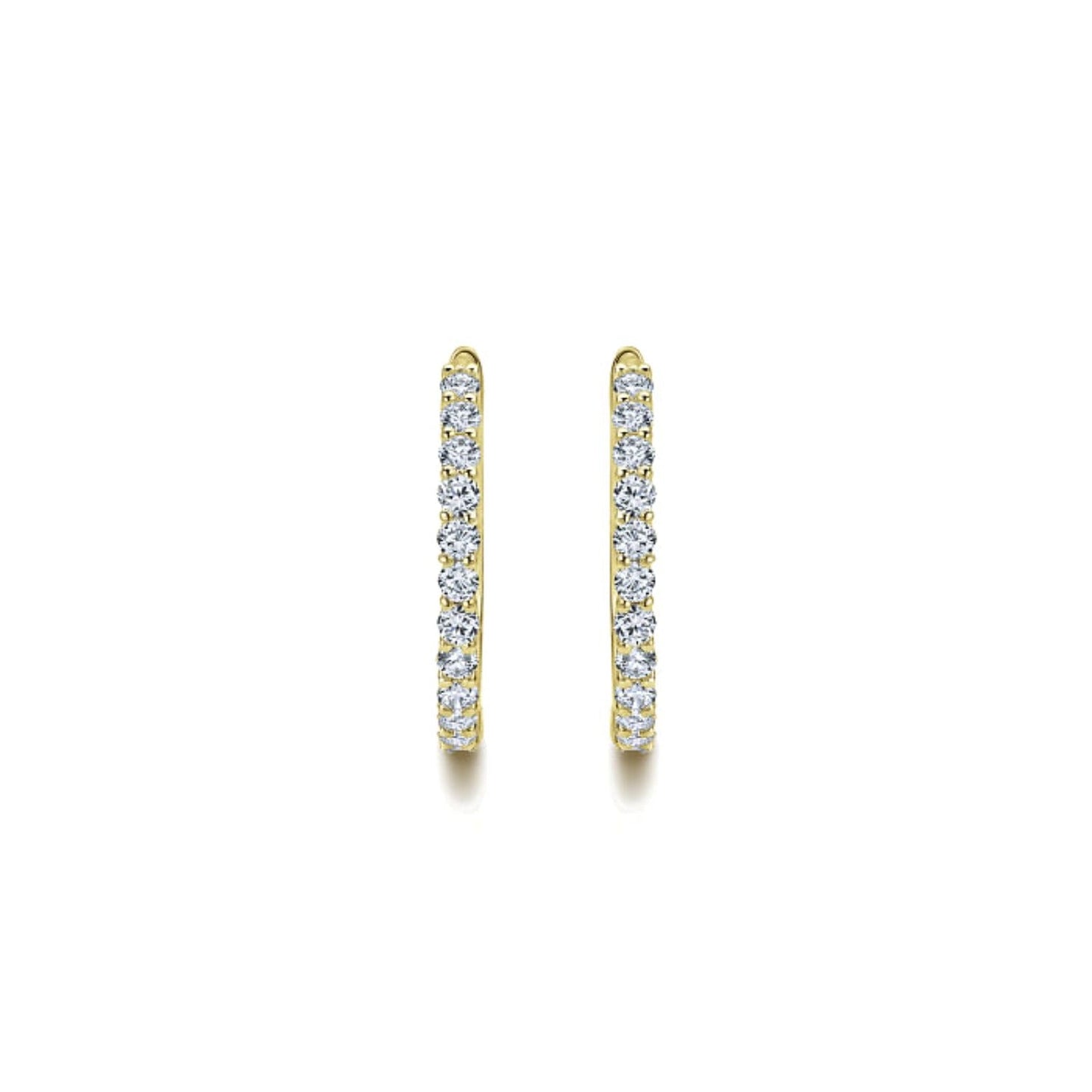 Gabriel & Co. "Classic Hoop" Thin Diamond Hoop Earrings