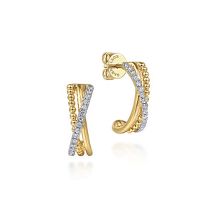 Gabriel & Co. Diamond Bujukan "J" Earrings