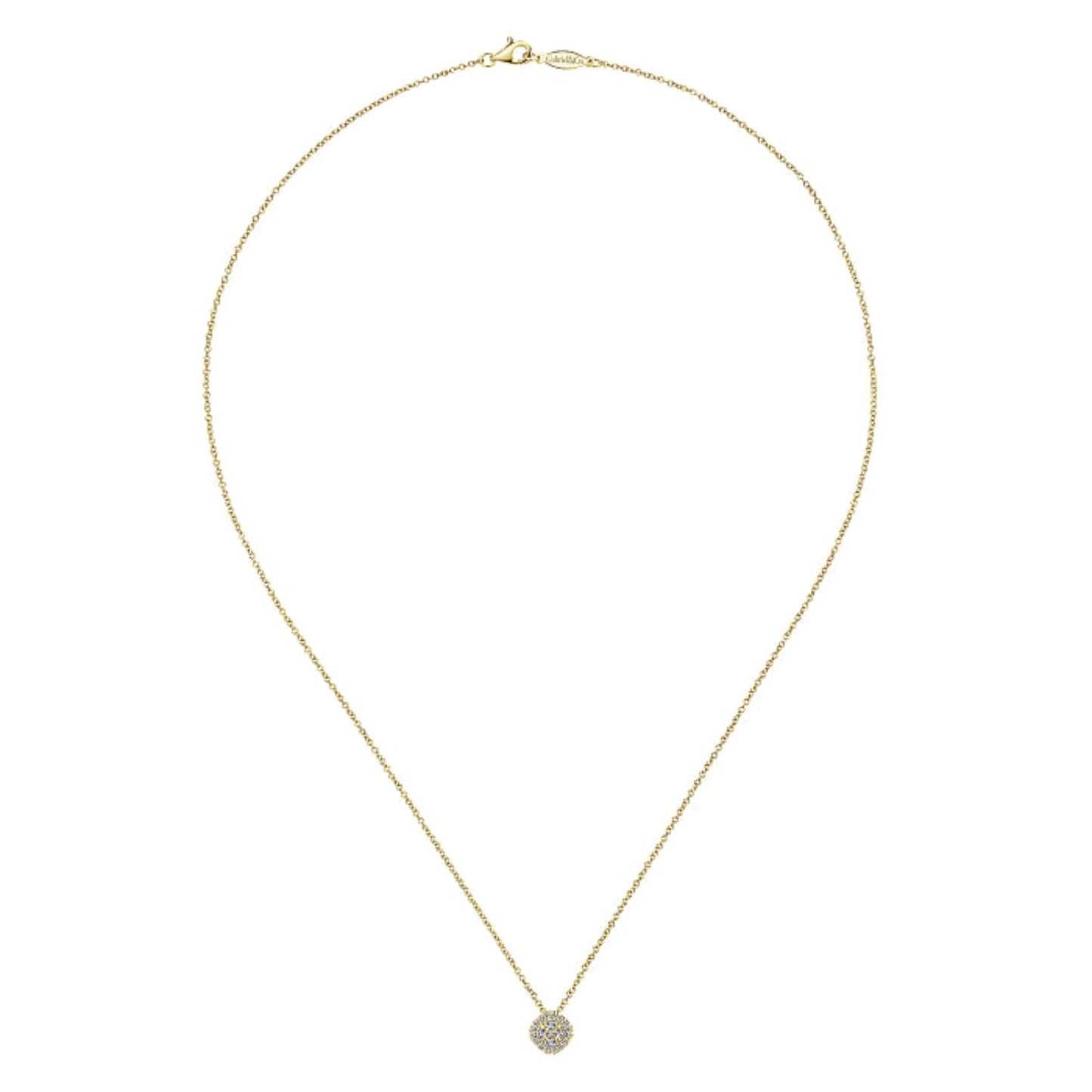 Gabriel & Co. Diamond Cushion Pave Cluster Pendant