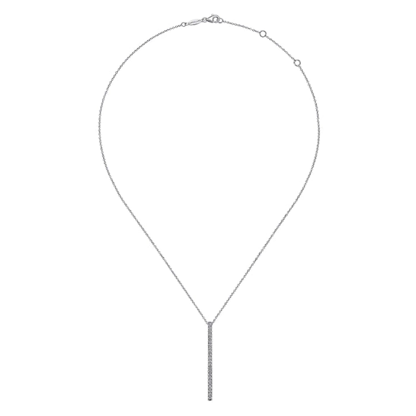 Gabriel & Co. Diamond Pavé Vertical Bar Pendant