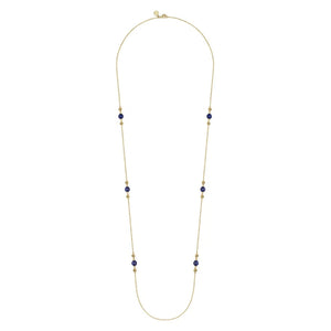 Gabriel & Co. Gemstone and Bujukan Bead Station Necklace