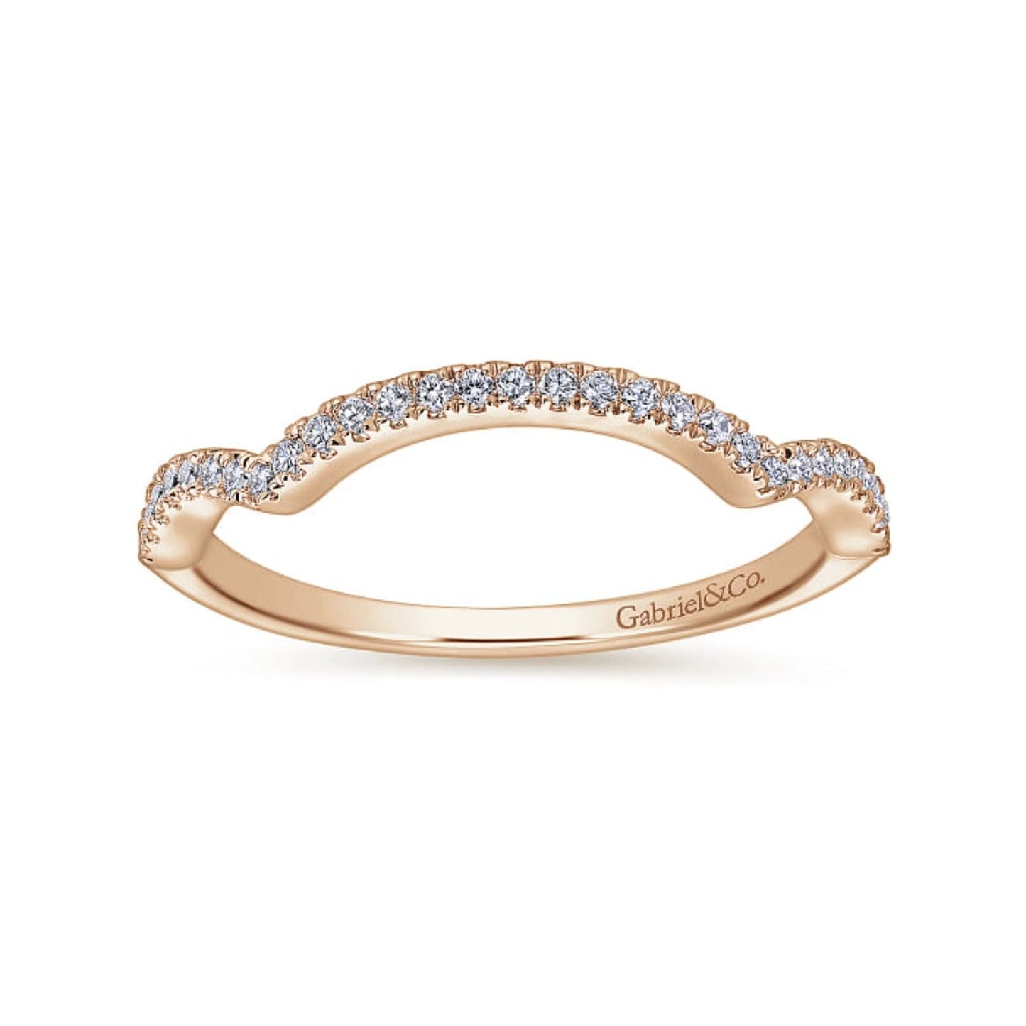 Gabriel & Co. "Marissa" Curved Diamond Wedding Band