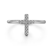 Load image into Gallery viewer, Gabriel &amp; Co. Mini Cross Diamond Ring
