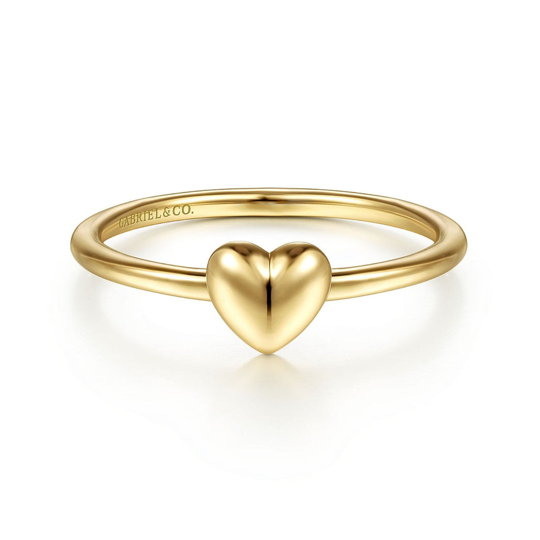 Gabriel & Co. Puffed Heart Ring