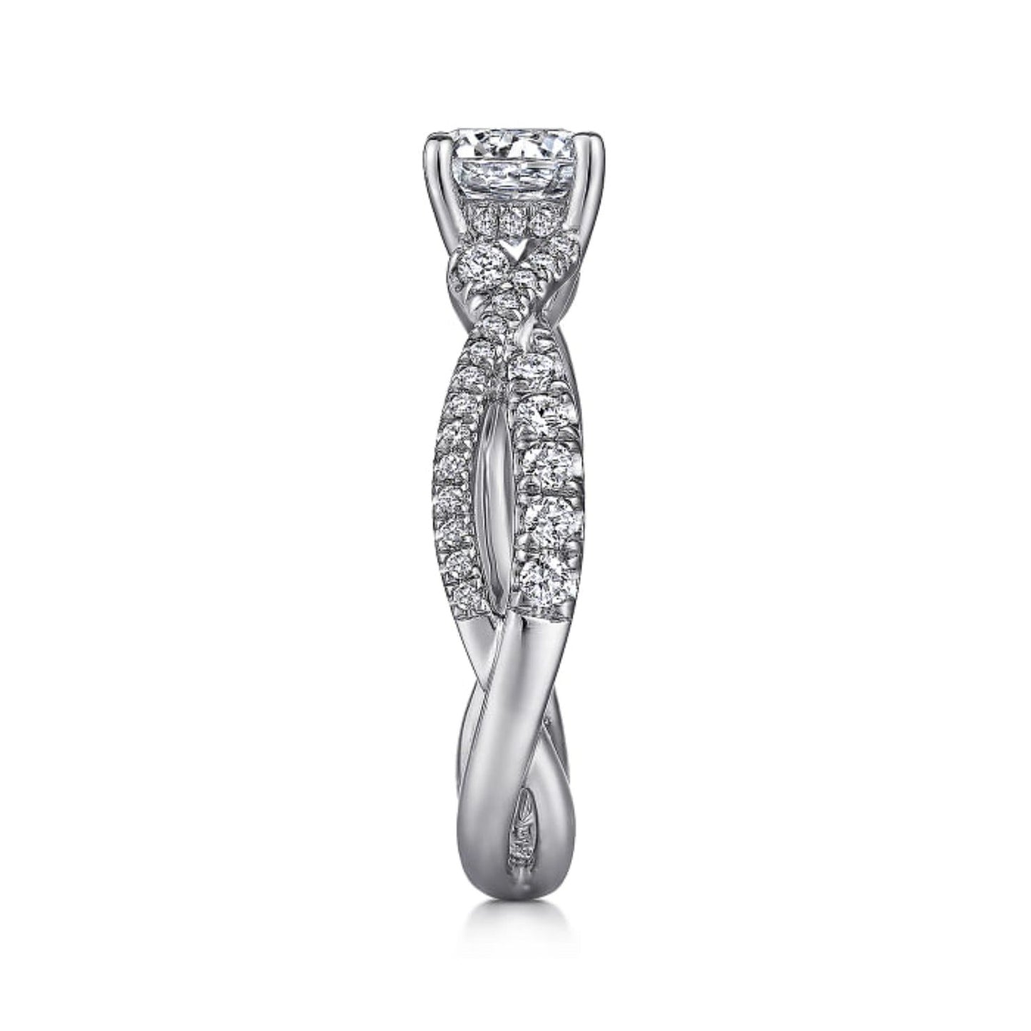 Gabriel & Co. "Sandrine" Bypass Twist Diamond Engagement Ring