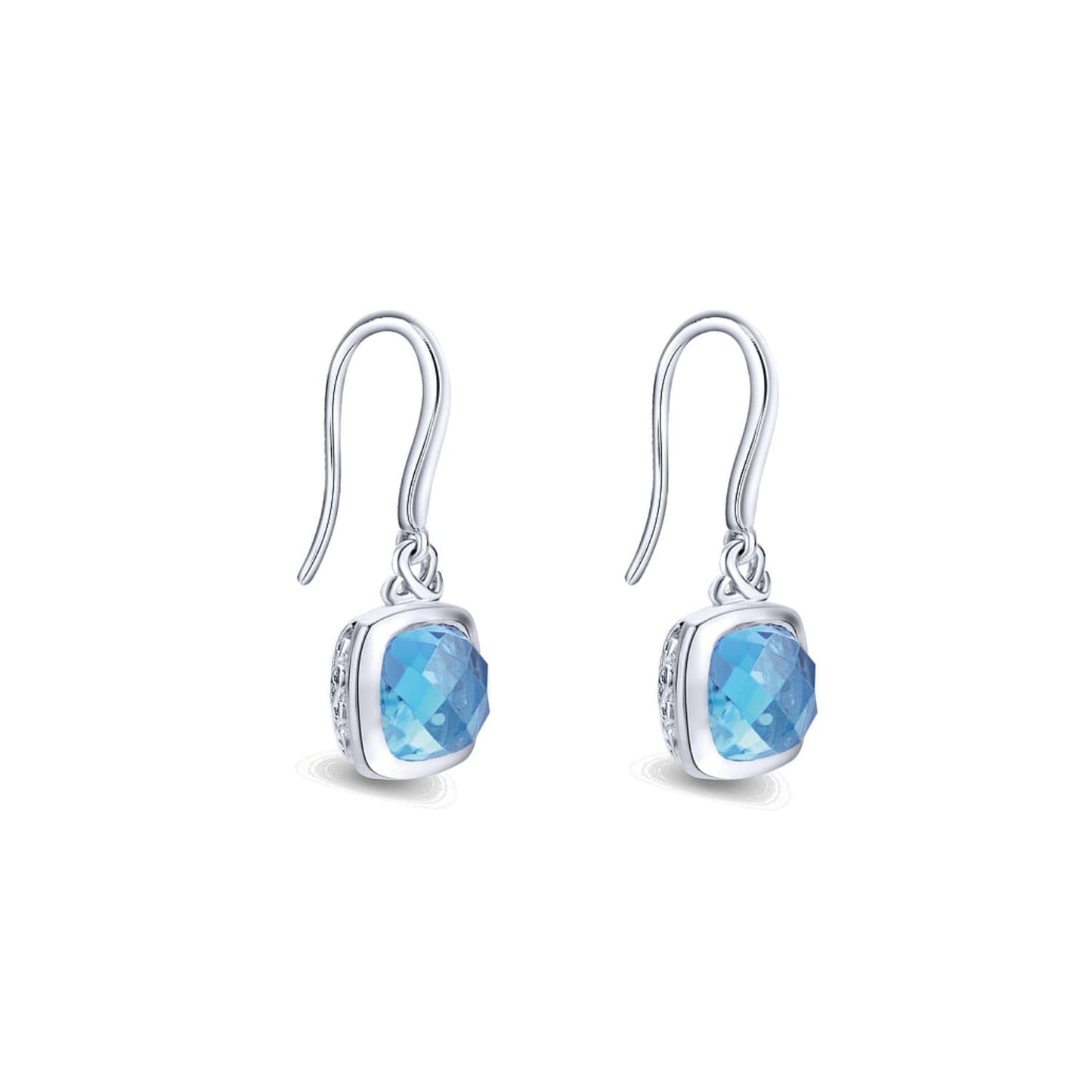 Gabriel & Co. Sterling Silver Blue Topaz Dangle Earrings