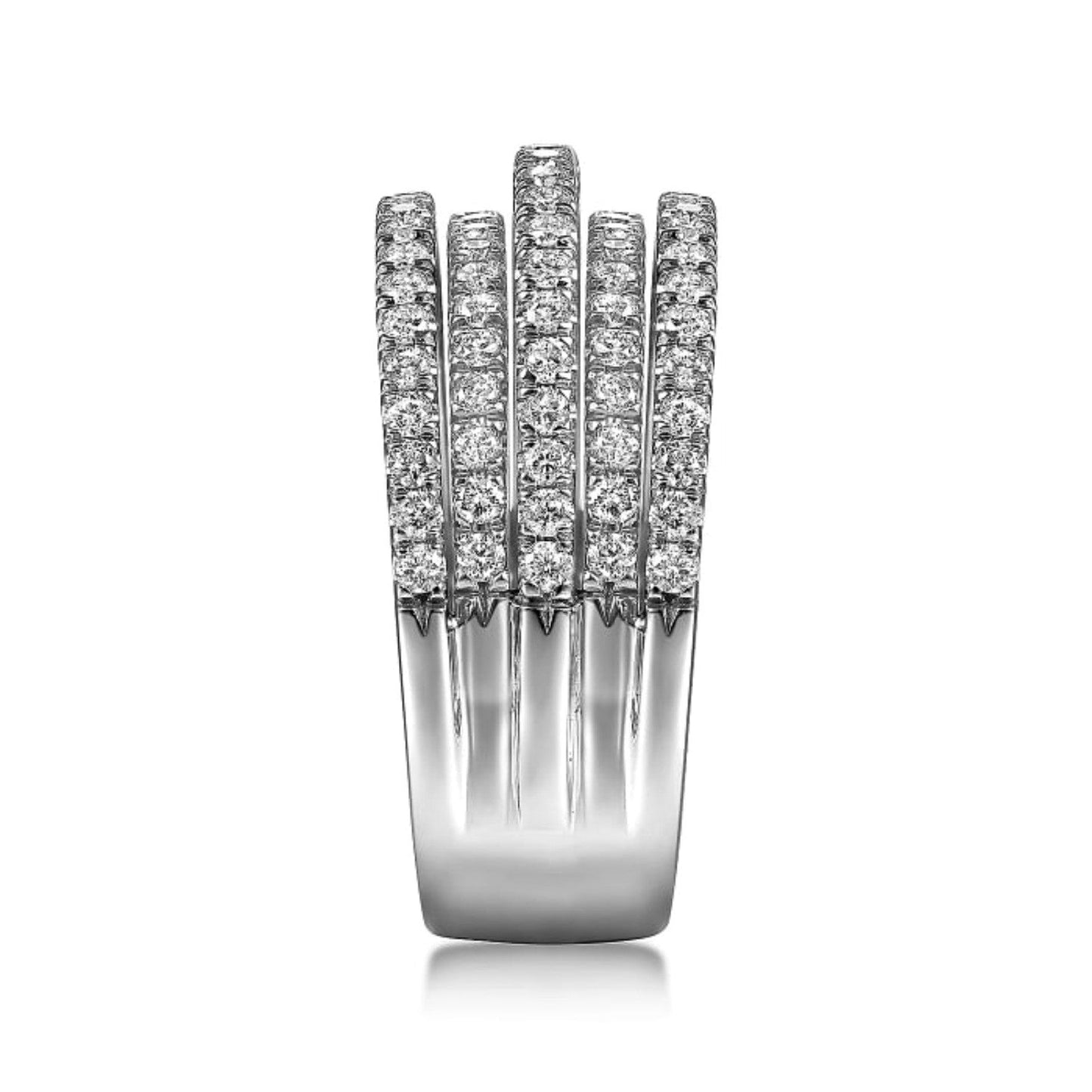 Gabriel & Co. Wide Layered Diamond Right Hand Ring