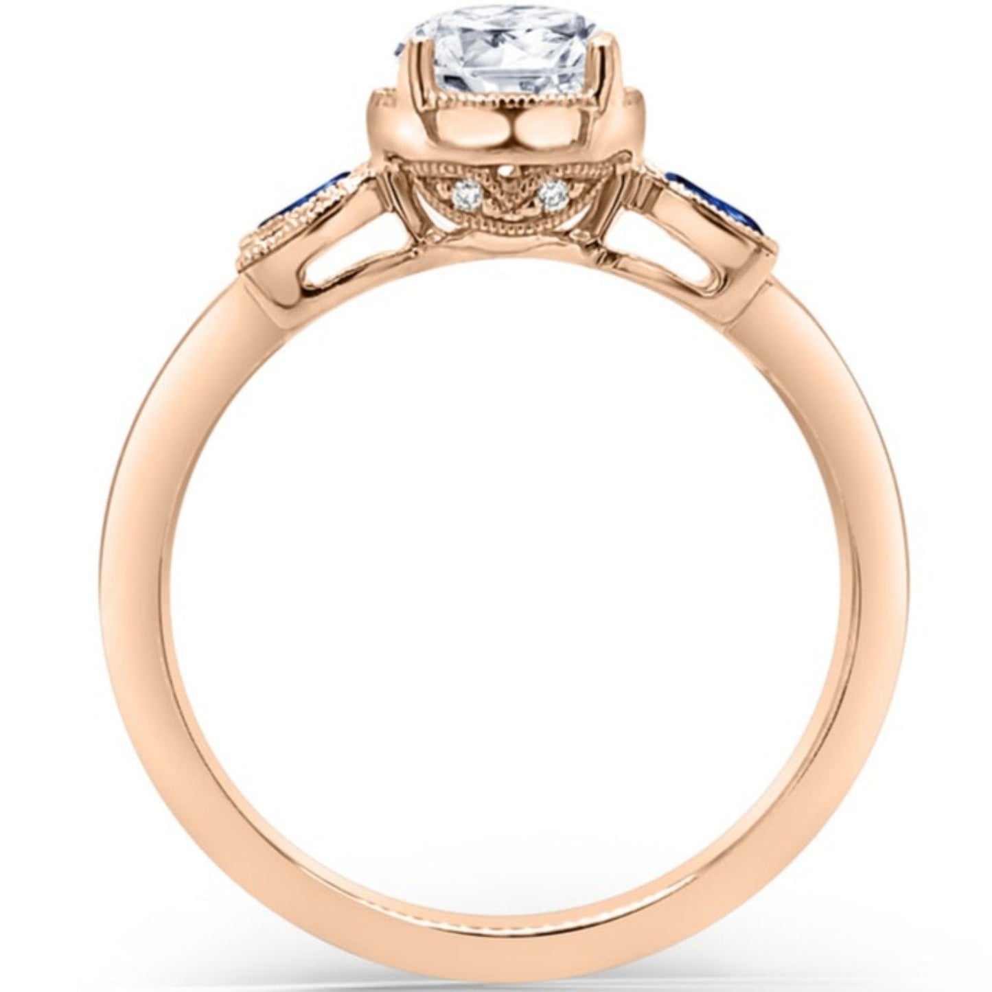 Kirk Kara "Dahlia" Nature-Inspired Blue Sapphire Engagement Ring