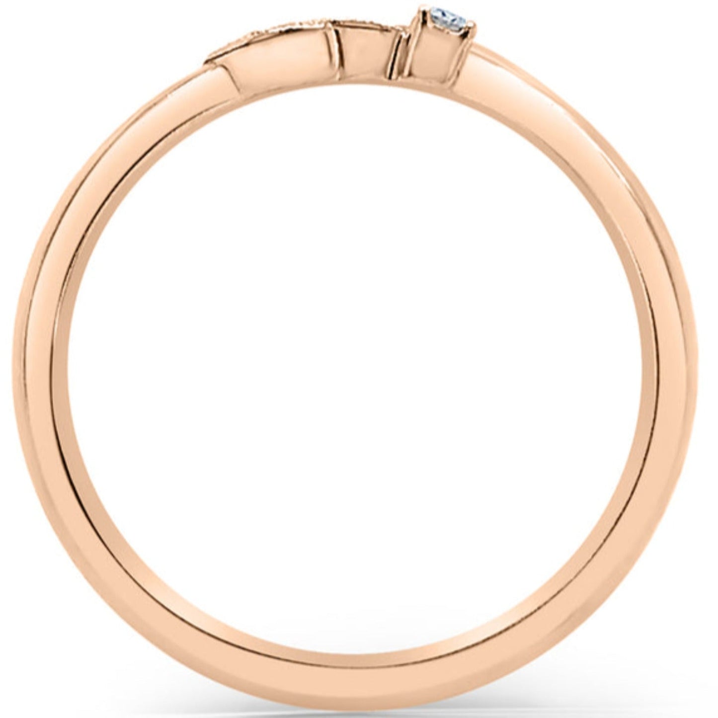 Kirk Kara "Dahlia" Nature Leaf Diamond Wedding Band