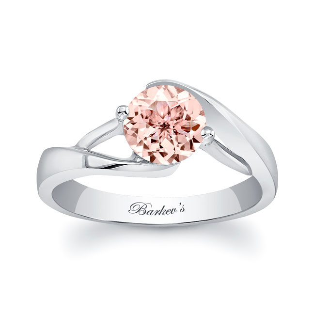 Barkev's Contemporary Round Cut Morganite Engagement Ring