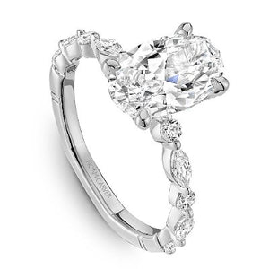 Noam Carver Marquise & Round Diamond Euro Shank Engagement Ring