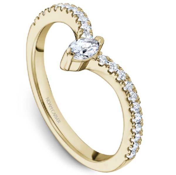 Noam Carver Marquise Tip "V" Shaped Diamond Wedding Band