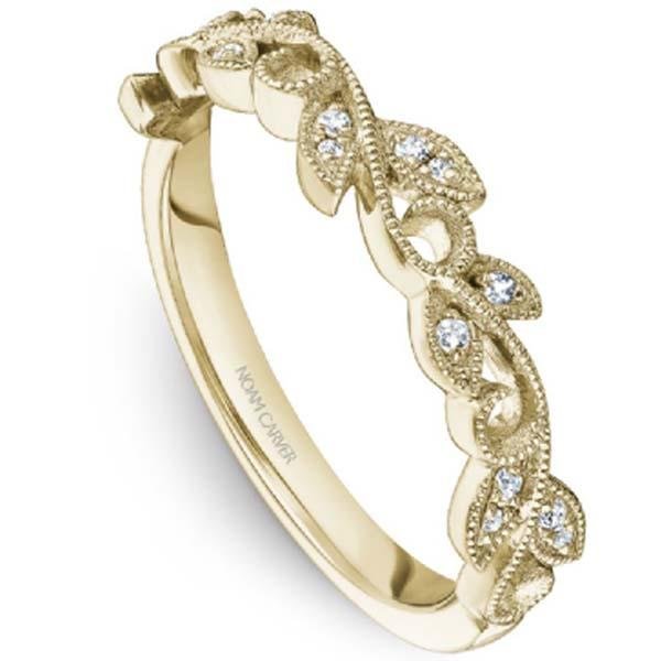 Noam Carver Nature Inspired Leaf Stackable Band STA38-1 – Ben