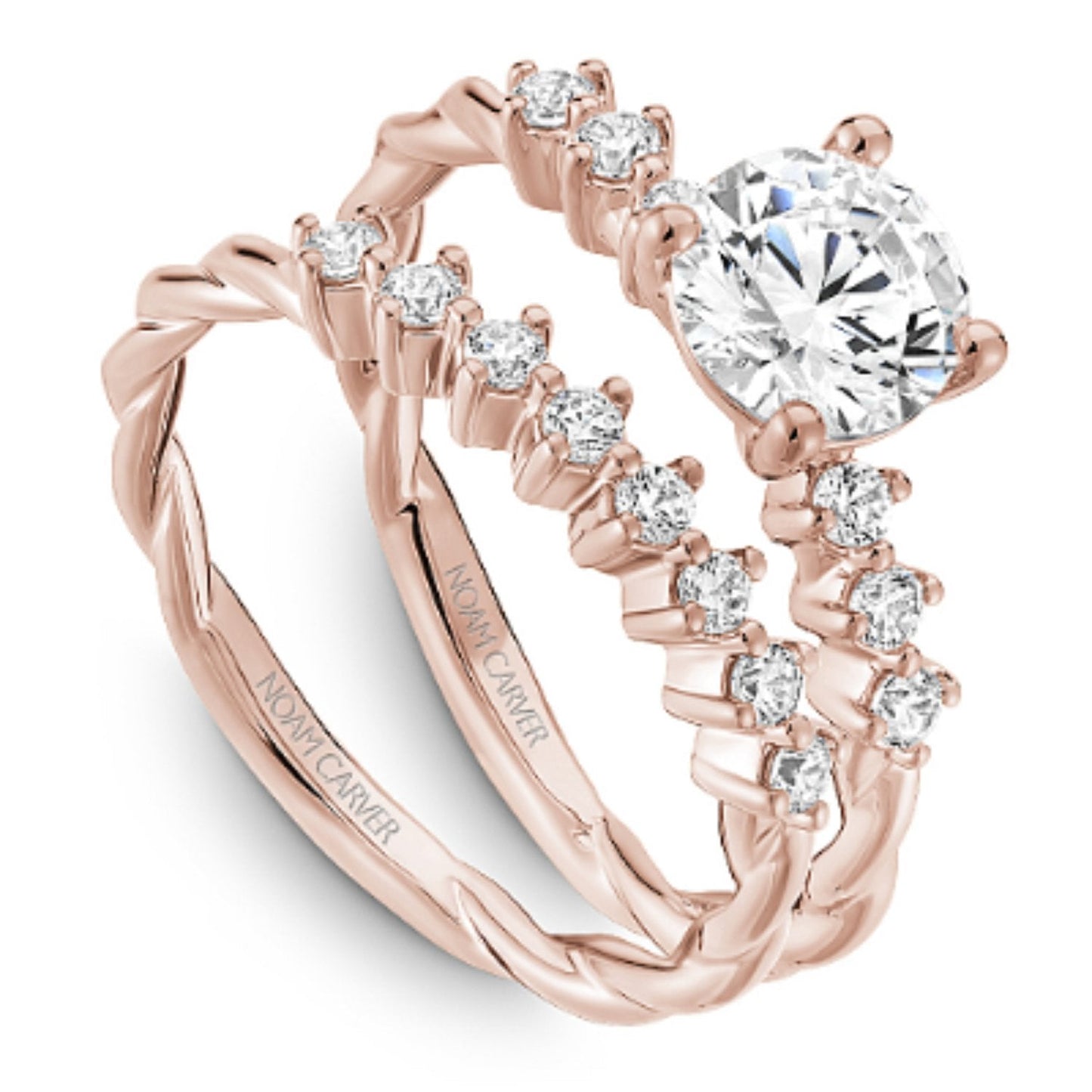 Noam Carver Twisted Shank Diamond Engagement Ring