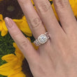 Load and play video in Gallery viewer, Barkev&#39;s Cushion Halo Wide Diamond Engagement Ring
