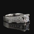 Load and play video in Gallery viewer, Barkev&#39;s Three Row Pave Diamond Engagement Ring
