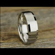 Load and play video in Gallery viewer, Benchmark Satin Finish Center Wedding Band
