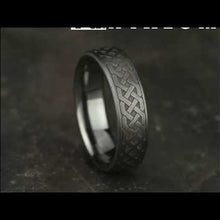 Load and play video in Gallery viewer, Benchmark Tantalum Celtic Love Knot Wedding Band
