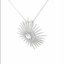 Load and play video in Gallery viewer, Lafonn Simulated Diamond Sunburst Pendant
