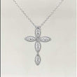 Load and play video in Gallery viewer, Lafonn Simulated Vintage Style Diamond Cross Pendant
