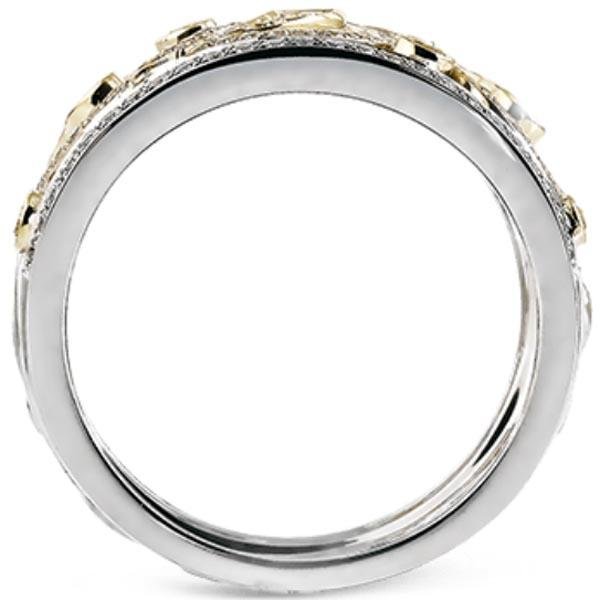 Simon G. "Paisley" Diamond Ring Featuring Yellow & White Diamonds