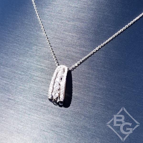 Simon G. Pave Diamond 5 Stone Diamond Pave Pendant